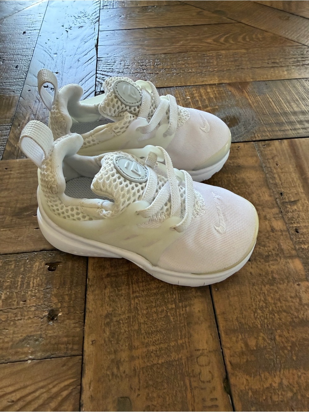 Nike Little Presto TD Triple White Toddler Sneakers Size 6C 844767-100 - Picture 6 of 8